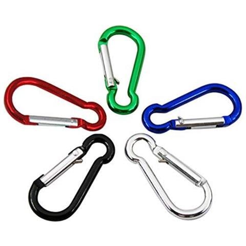 5 X Moschettone A Gancio Per Camping - Sport Portachiavi Mini Spring 5 Centimetri - D Anello Clip Per Viaggio Di Campeggio Backpack Bag Escursionismo - Leggero Piccolo Moschettone - Clip Della Catena Chiave - Foto 1