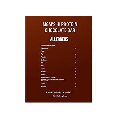 M M Hi Protein Chocolate Bar (12 X 51g) - Snack Ad Alto Contenuto Proteico Con Cioccolato M M Caramello E Cioccolato Al Latte - Contiene Proteine 15g - Foto 2
