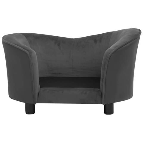 Divano per Cani Grigio Scuro 69x49x40 cm in Peluche e Similpelle - Foto 9