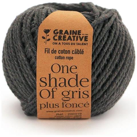 Cotone Macramè Ø 2,5 Mm X 80 M - Grigio Antracite - Foto 1