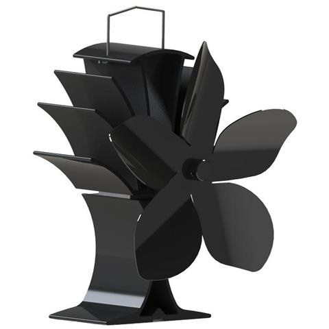 Ventilatore Stufa Per Una Migliore Distribuzione Del Calore 5 Pale Nero - Foto 1