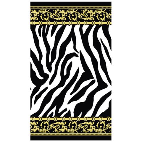 Telo Mare Jacquard Spugna Asciugamano Spiaggia Disegno Animalier Zebra - Foto 1