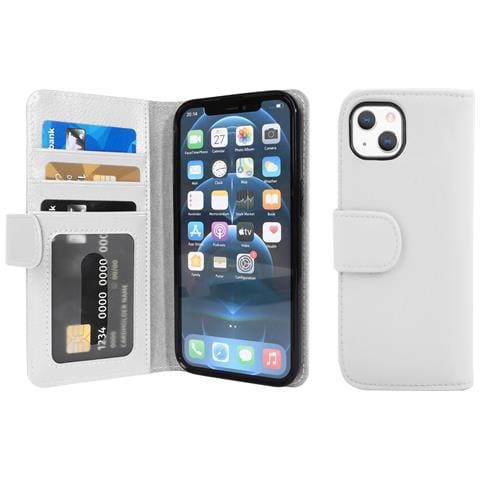 Custodia Compatibile Con Apple Iphone 13 Mini In Magnesio Bianco - Coperchio Protettivo Con Chiusura Magnetica E 3 Slot Per Carte - Foto 8