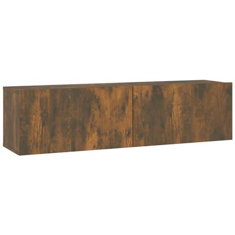 Mobile Tv A Parete Rovere Fumo 120x30x30cm Legno Ingegnerizzato - Foto 1