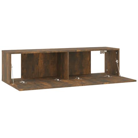 Mobile Tv A Parete Rovere Fumo 120x30x30cm Legno Ingegnerizzato - Foto 2