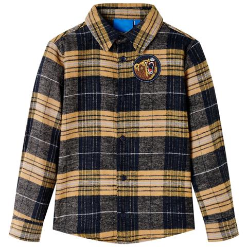 Camicia A Quadri Da Bambino Gialla E Nera 140 - Foto 1