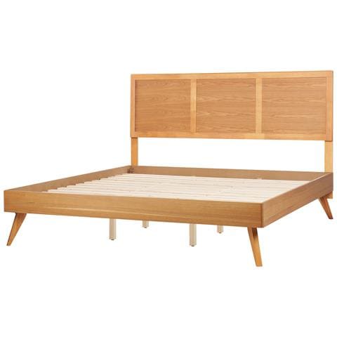 Letto Matrimoniale Legno Chiaro 180 X 200 Cm Istres - Foto 2