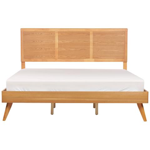 Letto Matrimoniale Legno Chiaro 180 X 200 Cm Istres - Foto 7
