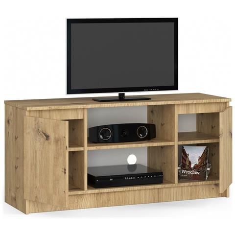 Mobiletto TV, 2 ante, 120x40x55 cm, Colore Quercia Artisan - Foto 2