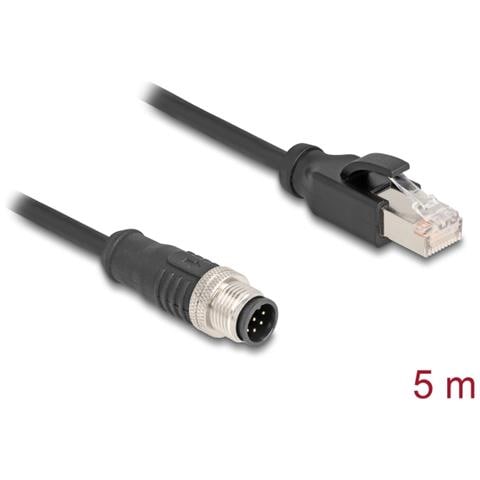 Cavo M12 codificato A a 8 pin maschio per RJ45 maschio PVC 5 m - Foto 2