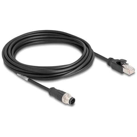 Cavo M12 codificato A a 8 pin maschio per RJ45 maschio PVC 5 m - Foto 1
