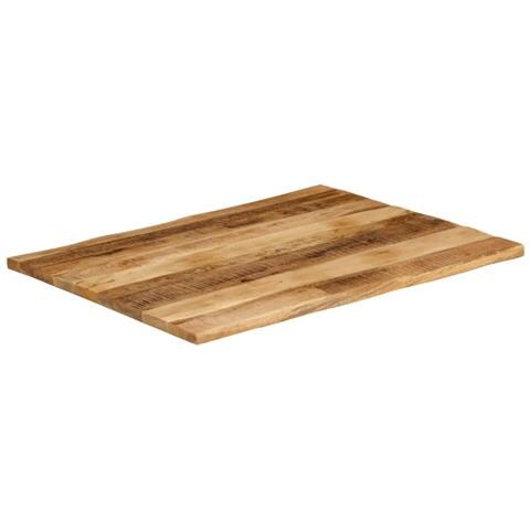 Piano Tavolo Bordi Vivi 110x80x2,5 Cm Legno Di Mango Grezzo - Foto 2