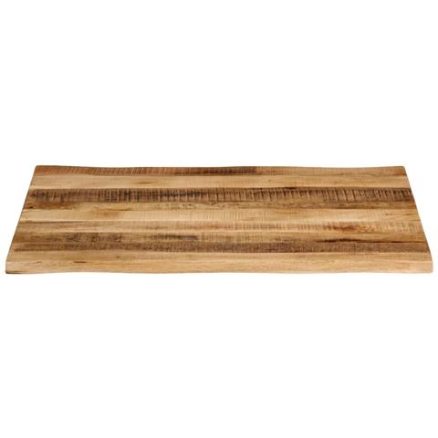 Piano Tavolo Bordi Vivi 110x80x2,5 Cm Legno Di Mango Grezzo - Foto 3