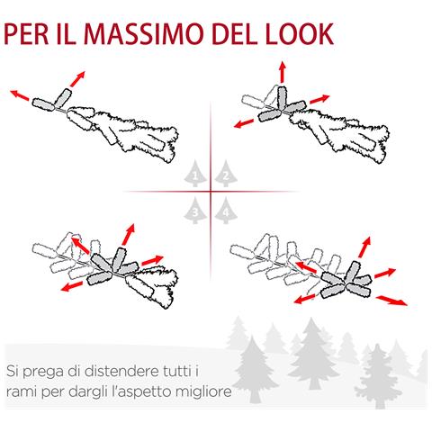 Decorazioni Natalizie, Set 4 Pezzi Con 2 Alberelli Di Natale ?40x90 Cm, Ghirlanda Natalizia E Corona Di Natale - Foto 6