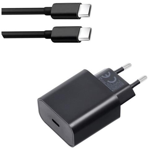 Caricabatterie Da Parete Per Casa Rapido Usb-c 20w Cavo Usb-c Black Per Smartphone - Foto 1