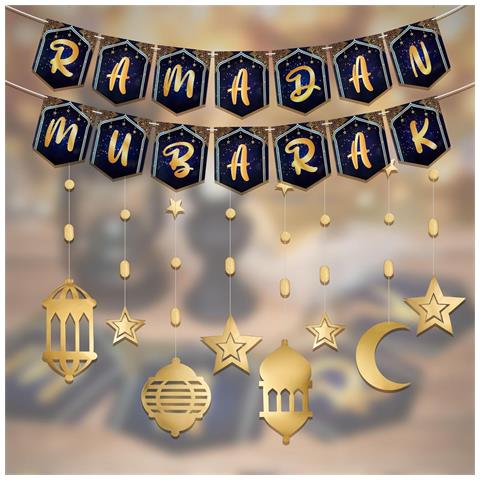 Elegante Set Di Decorazioni Per Ramadan - Festeggia Eid Mubarak Con Stile! - Foto 1