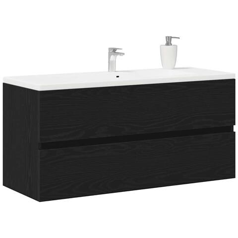 Mobile Lavabo Rovere Nero 100x38,5x45 cm Legno Multistrato - Foto 9