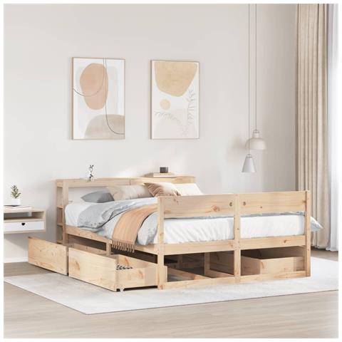 Letto Senza Materasso 120x190 Cm In Legno Massello Di Pino - Foto 1