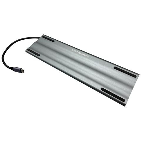 LC-HUB-C-MULTI-8 replicatore di porte e docking station per laptop Cablato USB 3.2 Gen 1 (3.1 Gen 1) Type-C Nero, Argento - Foto 2
