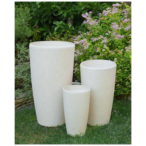 Set Di 2 Vasi Per Piante Abdera 23 Cm Beige Chiaro - Foto 1