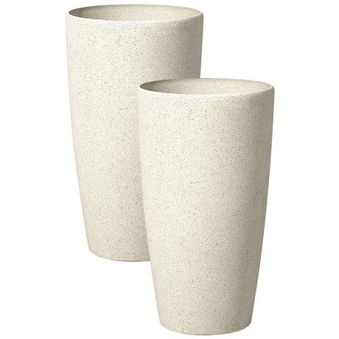 Set Di 2 Vasi Per Piante Abdera 23 Cm Beige Chiaro - Foto 2