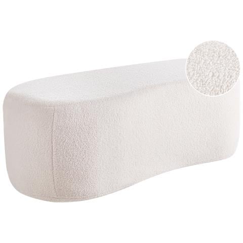 Pouf Bayard Bouclé Bianco Sporco - Foto 2