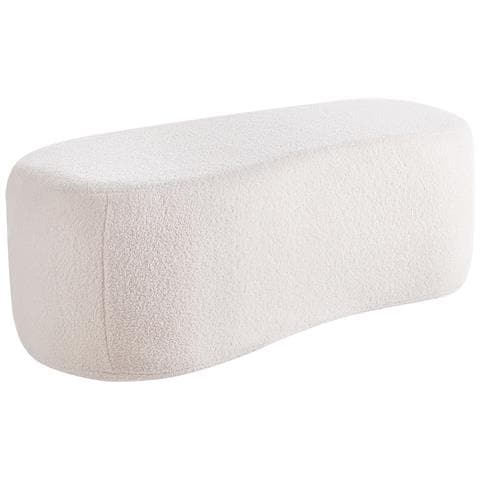 Pouf Bayard Bouclé Bianco Sporco - Foto 8