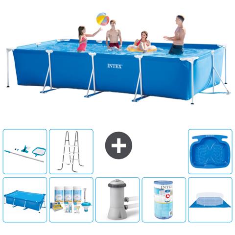 Piscina Fuori Terra - Rettangolo - 450x220x84 Cm - Blu - Include Accessori Coordinati A311 - Foto 1