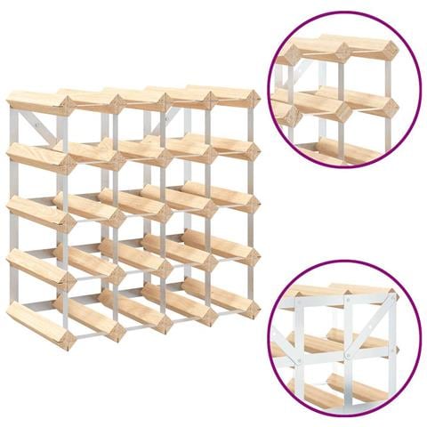 Portavini Da 20 Bottiglie In Legno Massello Di Pino - Foto 8