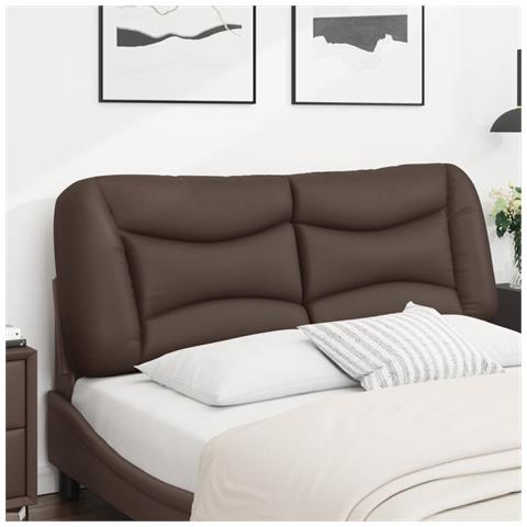 Lusso Casadino -  Cuscino Testiera Hvar Marrone 120 Cm In Similpelle - Foto 2