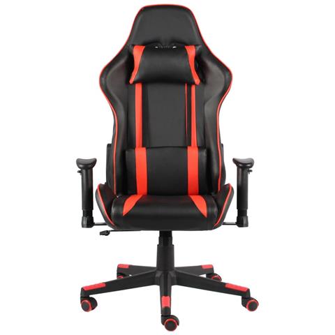 Lusso Casadino - Sedia Da Gaming Girevole Rossa In Pvc - Foto 1