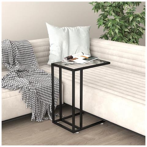 Lusso Casadino -  Tavolino Per Computer Trasparente 50x35x65 Cm Vetro Temperato - Foto 7