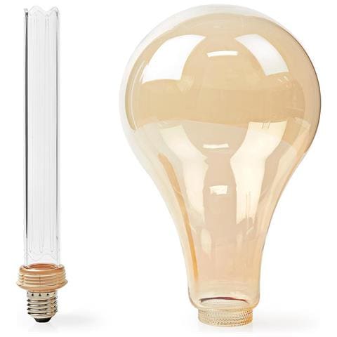 Lampadina E27 Led A Filamento 3,5w 120lm 1800k Dimmerabile Formato Ps165 Retro, Dorato - Foto 2