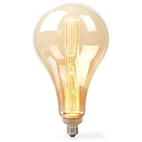 Lampadina E27 Led A Filamento 3,5w 120lm 1800k Dimmerabile Formato Ps165 Retro, Dorato - Foto 5