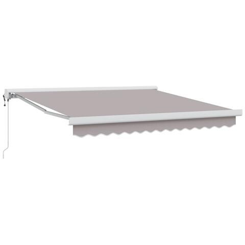 Tenda retrattile automatica  grigia chiara 300x250 cm, Tessuto di ricambio per tenda  3x2,5 m Grigio chiaro - Foto 1