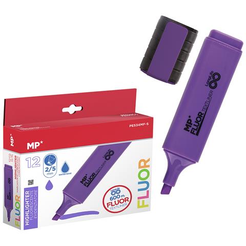 Pack 12 Marcatori Long Life Fluorescenti Viola - Foto 1