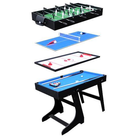 Tavolo Multigioco 4 In 1 Per Bambini - Calcio Balilla, Biliardo, Tennis Da Tavolo, Air-hockey - Foto 1