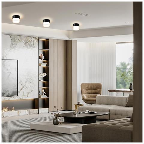 Led Faretti Da Soffitto 7w 700lm Neri 3 Modalità Di Colore 4 Pezzi - Foto 2