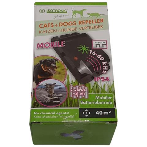 Repulsore A Ultrasuoni Per Cani/gatti Da Esterno Ipx5 18-32 Khz, Nero - Foto 2