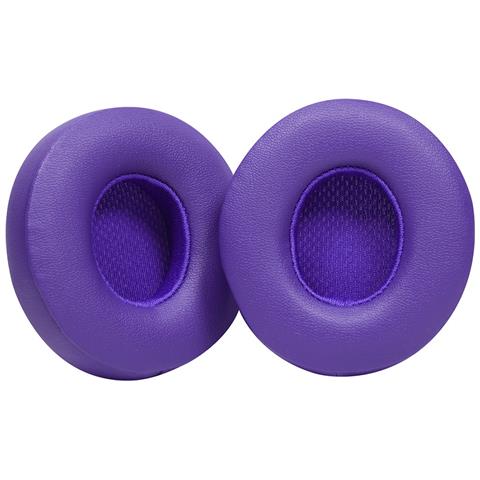 2 Cuscinetti Auricolari Di Ricambio In Pelle Proteica Compatibili Con Cuffie Beats Solo 2 E Solo 3 Purple - Foto 1