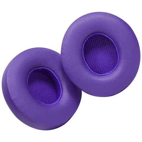 2 Cuscinetti Auricolari Di Ricambio In Pelle Proteica Compatibili Con Cuffie Beats Solo 2 E Solo 3 Purple - Foto 2