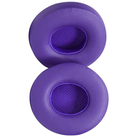 2 Cuscinetti Auricolari Di Ricambio In Pelle Proteica Compatibili Con Cuffie Beats Solo 2 E Solo 3 Purple - Foto 4