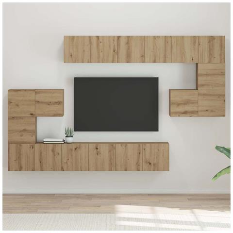 Set mobile TV 10 pcs rovere artigianale 60 x 30 x 30 cm - Foto 2