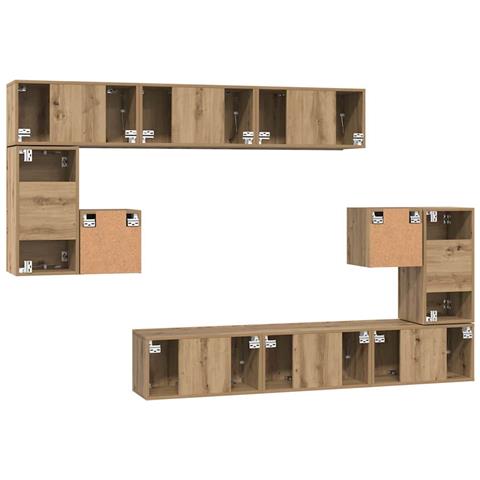 Set mobile TV 10 pcs rovere artigianale 60 x 30 x 30 cm - Foto 9