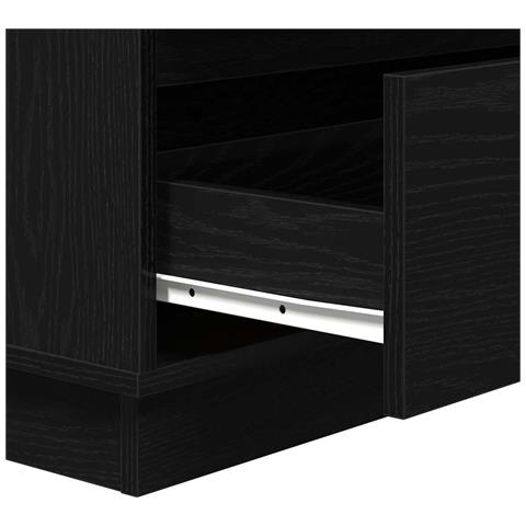 Armadio da Notte con Nero 71 x 34.5 x 75 cm Legno multistrato - Foto 9