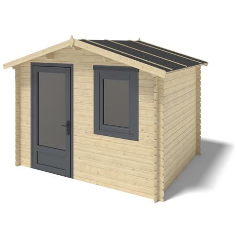Casetta Da Giardino In Legno - 7.5m2 - 3x2.5m - 28mm - Colore: Naturale - Foto 1