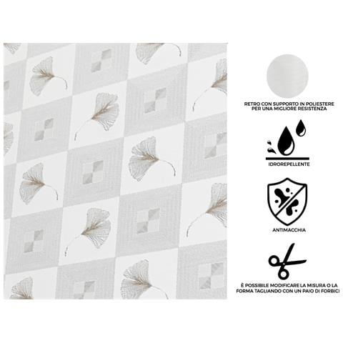 Tovaglia Antimacchia Pvc Proteggi Tavolo Maniva Glitter D11 Ginko 140x240 D11 Ginko - Foto 2