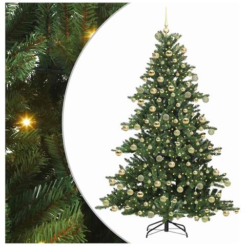 Albero di Natale Artificiale con Rami Pieghevoli Verde 180 cm - Foto 1