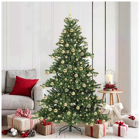 Albero di Natale Artificiale con Rami Pieghevoli Verde 180 cm - Foto 2
