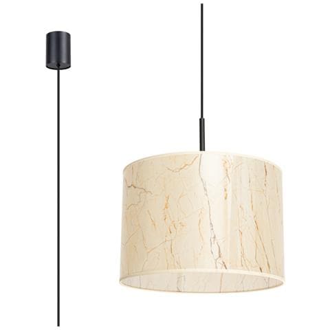 Sollux Lighting Lampada A Sospensione Nevia In Marmo Sl.1850 - Minimalist Lampada A Sospensione Marmo Beige/nero 137x40x40 Cm - Foto 1